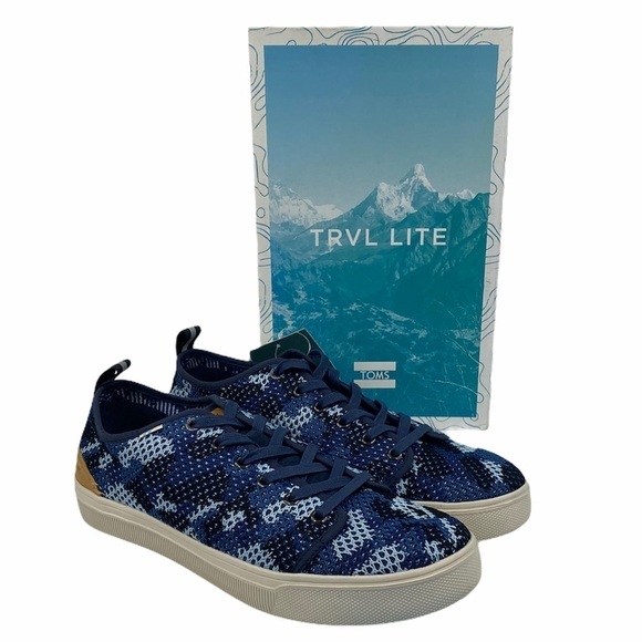 Toms Trvl Lite Navy Camo Low Top Sneakers - Picture 1 of 14